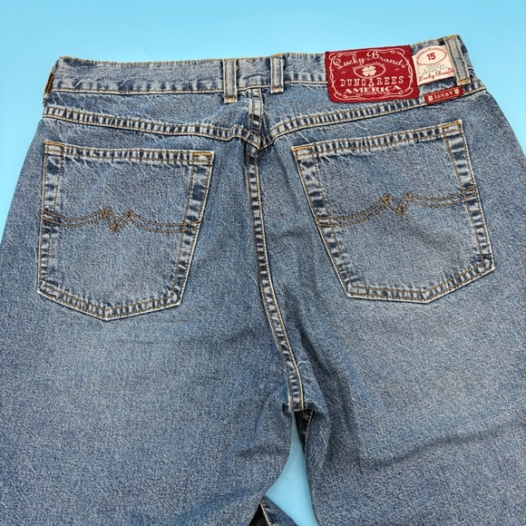 Lucky Bronx 5 Pocket Zipper Fly Size Classic Blue Denim Jeans 16/33 - Picture 7 of 11